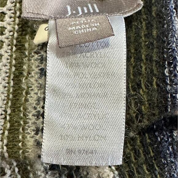 J Jill Sz S‎ Open Front Fringe Cardigan Sweater Mohair Blend Shawl Waterfall Hem - Picture 4 of 11